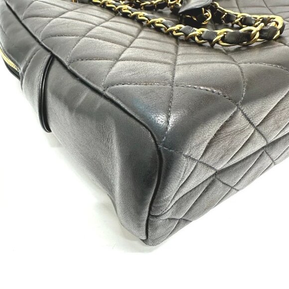 CHANEL CC Mark Matelasse Chain Shoulder Bag Lambskin Leather Black/GoldHardware - Picture 4 of 14